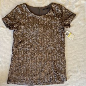 Pewter sequin tunic by velvet